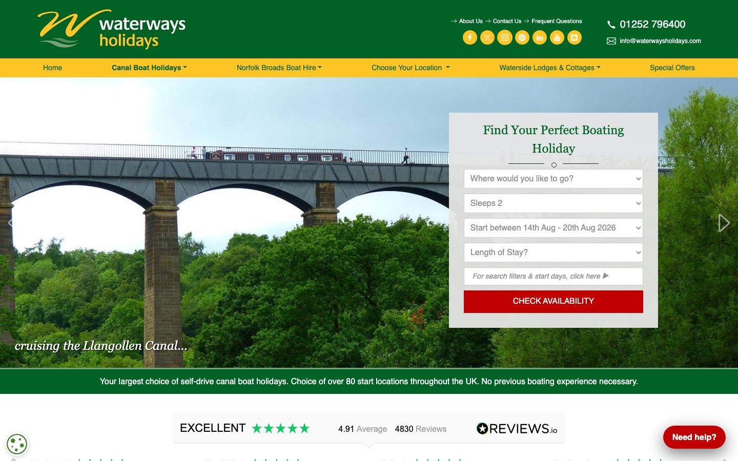 Waterways Holidays — Canal boat holidays